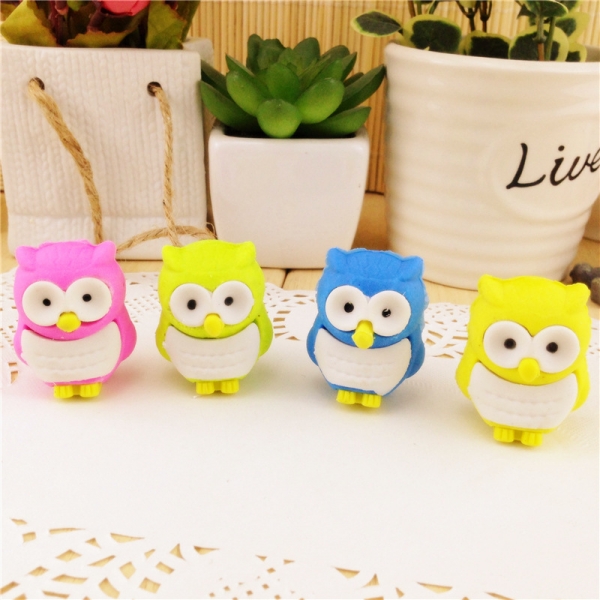 Cute Owls Birds Animals Puzzle Erasers Novelty Fun Kids Rubbers Party Gift Bag Fillers