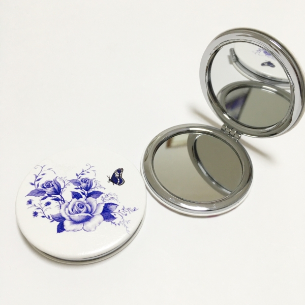 Butterfly And Flower Compact Mirror