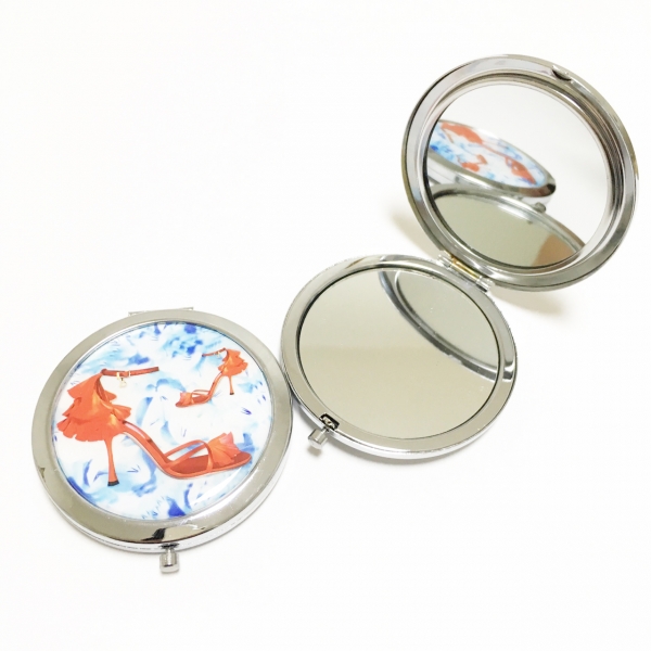 Vintage Shoe Compact Mirror