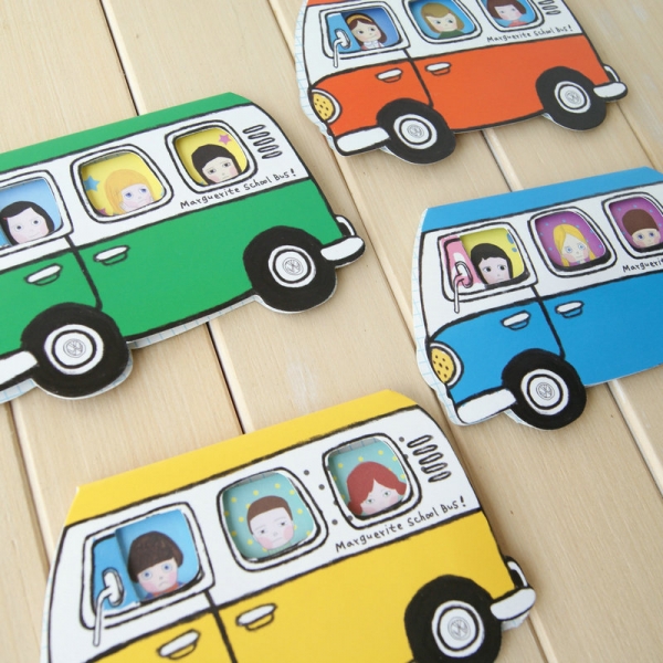 Cute Bus Shaped Sticky Notes