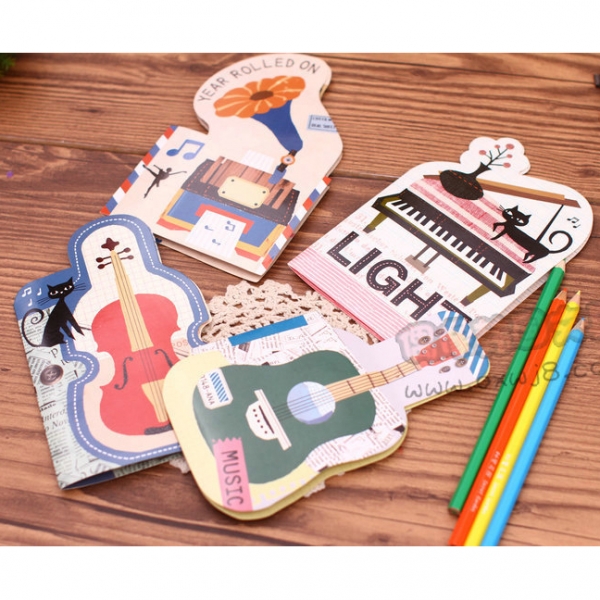 Cute Musical Instrument Sticky Notes