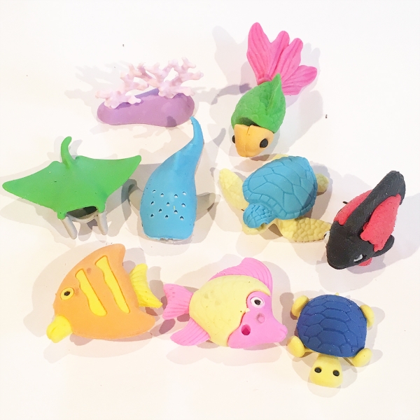 Ocean Fish Rubber Erasers