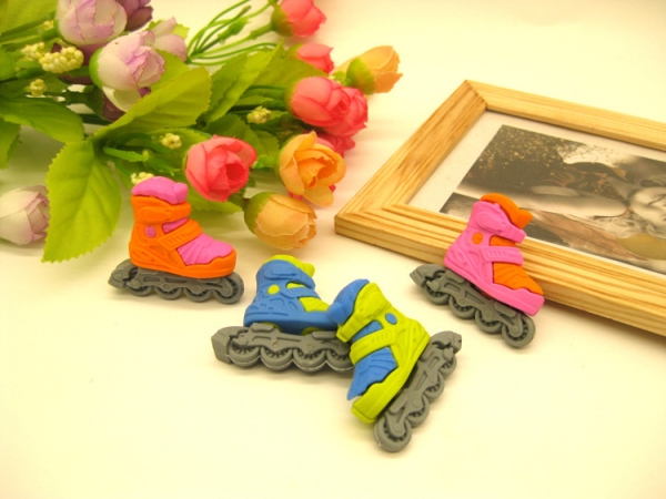 Roller Skates Cute Puzzle Erasers Novelty Fun Kids Rubbers Party Gift Bag Fillers