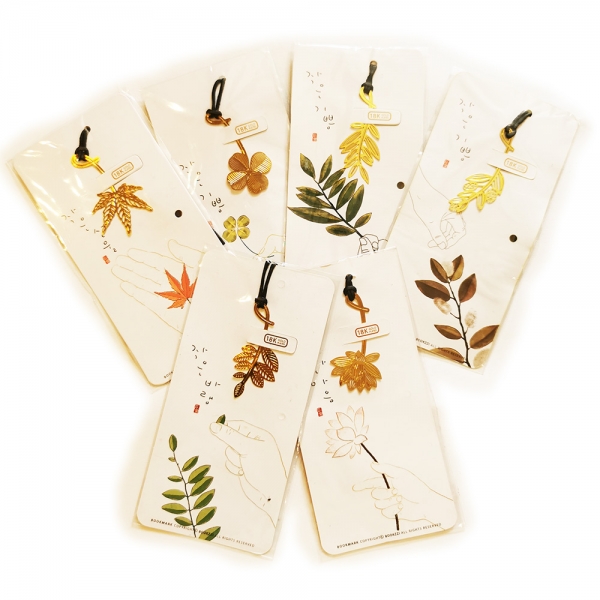 Dragonfly Butterfly Bird Feather Sunflower Leaf Cute Gold Bookmarks For Books Book Markers