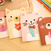 Cute Bears Cats Animals Shaped A6 Notebooks Small Notepads Pocket Memo Note Pads