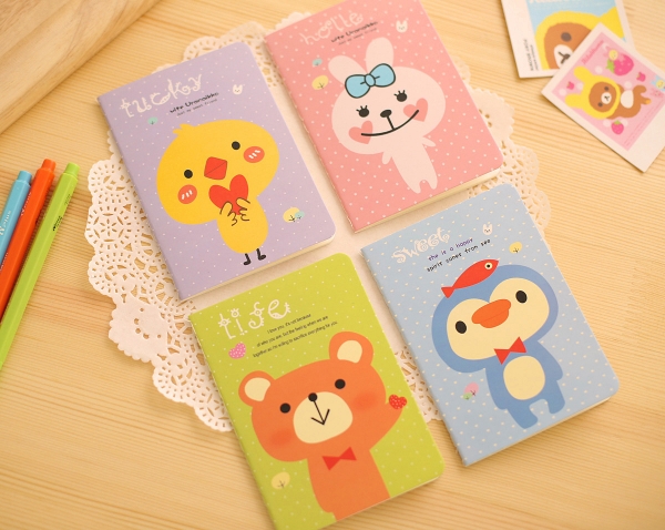Cute Animals Mini Notebooks Small Notepads Lined Page Notes Pad Pocket Memo Pads
