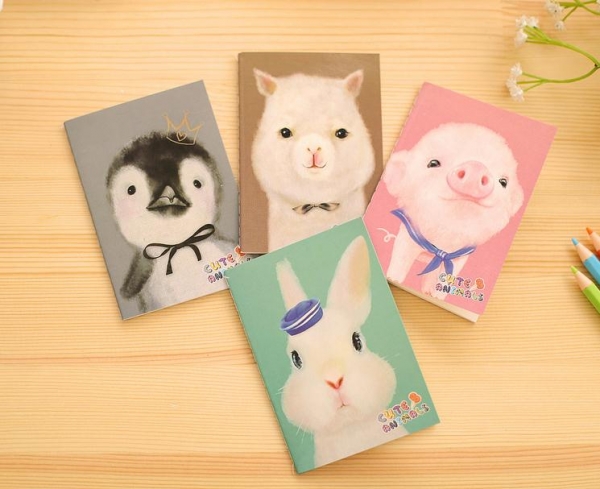 Cute Animals Mini Notebooks Small Notepads Lined Page Notes Pad Pocket Memo Pads