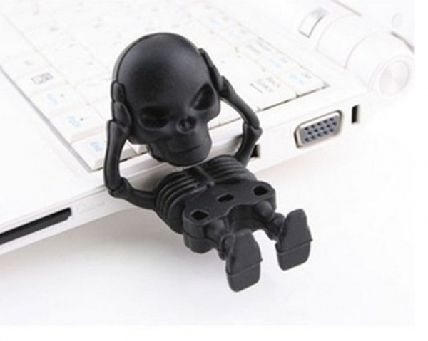 Black Skeleton Skull Horror Cool Novelty 32GB USB Drive Memory Stick Gift Present