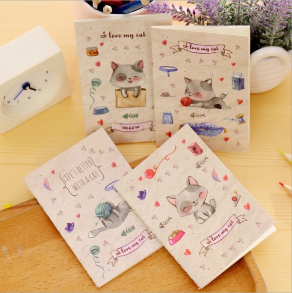 Cute Kitten Cat Mini Notebooks Note Books Small Notepads Notes Pad Pocket Memo Pads Blank Page