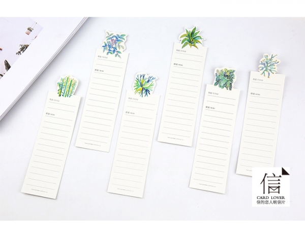 Green Plants Leaves Cute Paper Bookmarks For Books Book Markers Gift For Readers Reading Lovers