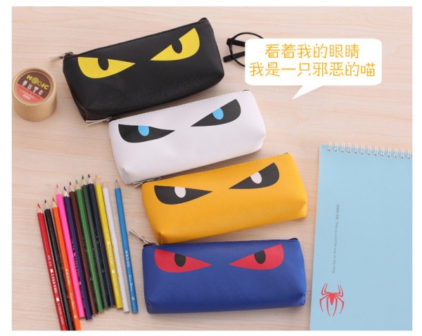 Cool Superhero Eye Mask PVC Plastic Pencil Case For Boys