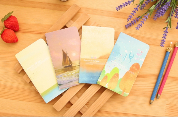 Beautiful Countryside Village Landscape Cute Mini Notebooks Small Notepads Lined Pocket Memo Pads