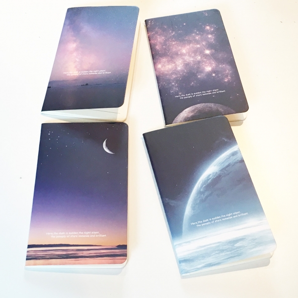 Night Sky Galaxy Mini Cute Notebooks Small Notepads Lined Page Notes Pad Pocket Memo Pads