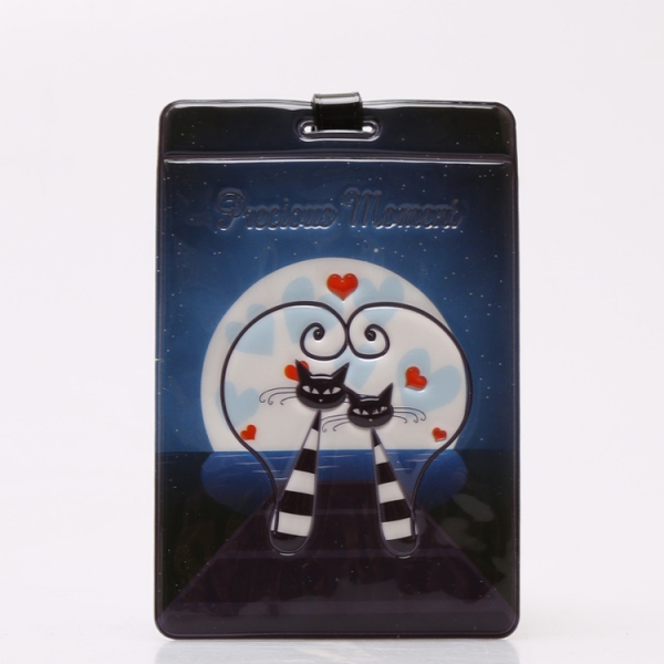 Black White Kitten Cats In Love Fashion Luggage Tags Cute Holiday Suitcase Label Travel Bag Identity