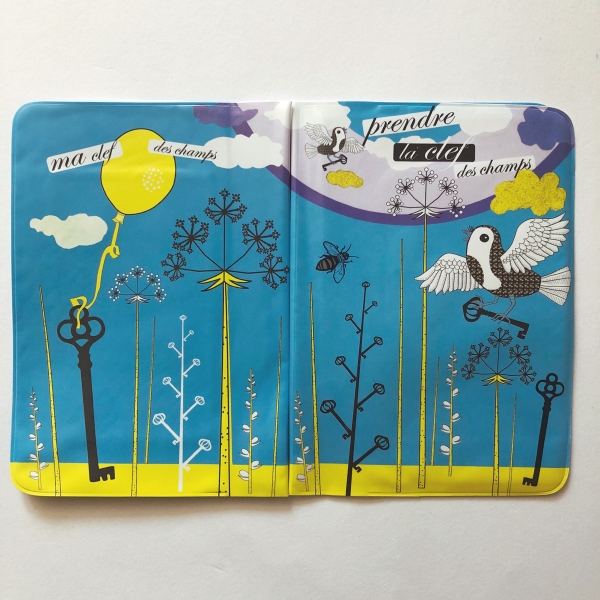 Garden Birds Cute Blue Passport Cover Travel ID Holder Wallet Protector Case With Card Ticket Pouch