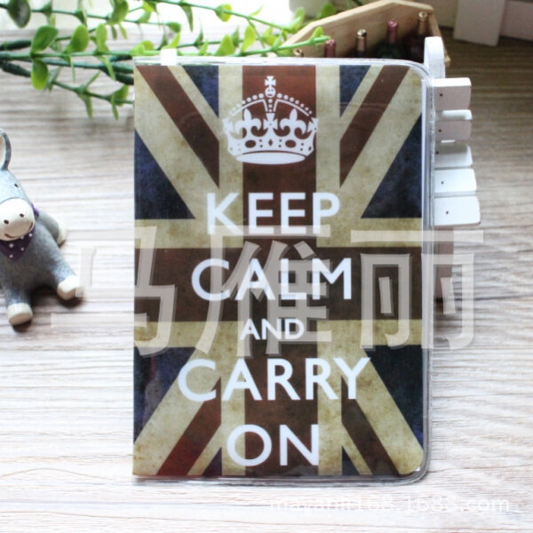 Keep Calm And Carry On British Passport Cover Travel ID Holder Wallet Protector Case