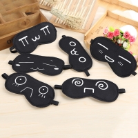Cute Emoji Black Sleep Masks Lightweight Eyeshade Comfortable Eye Masks For Travel Nap Shift Work