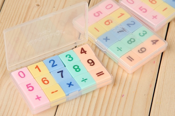 15pc Numbers Maths Times Table Erasers Fun Kids Rubbers Party Gift Bag Fillers