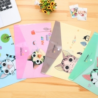 4pk Cute Kitten Cats Fashion A4 Plastic Document Wallets File Folders