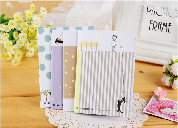 Boy Girl With Dog Cat Mini Cute Notebooks Small Notepads Lined Page Notes Pad Pocket Memo Pads