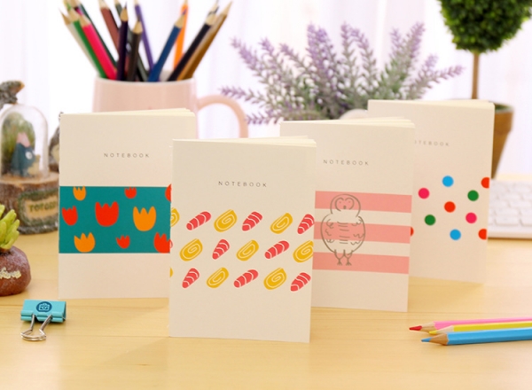 Flowers Dots Patterned Mini Cute Notebooks Small Notepads Blank Page Notes Pad Pocket Memo Pads