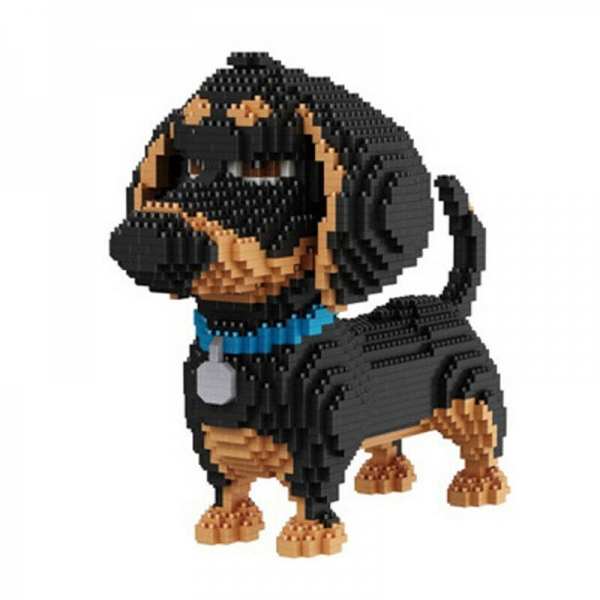 Dachshund Dog DIY Building Bricks Blocks Set Construction Toy