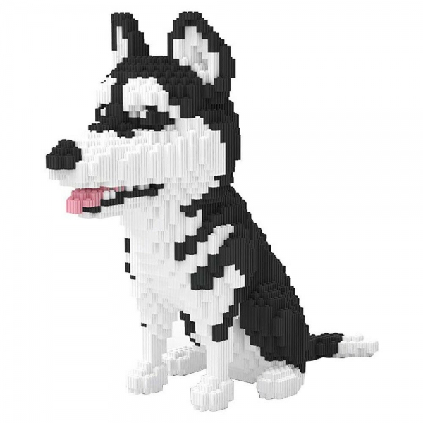 Husky Dog DIY Building Bricks Blocks Set Construction Toy