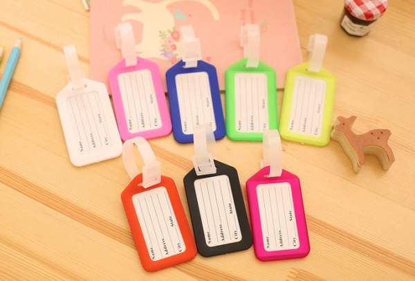 Colourful Luggage Tags Cute Holiday Suitcase Labels Travel Bag Identity ID Name Address Tel