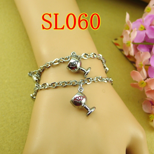 Wine Glasses Lovers Bracelet