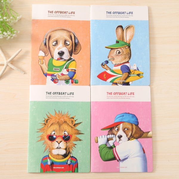 Funny Animals Sports Day Dog Rabbit Lion Cute B5 Large Notebooks Notepads