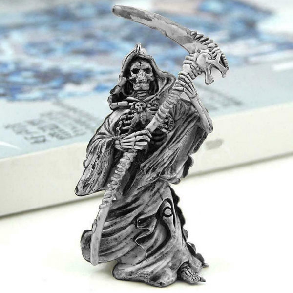 Death The Grim Reaper Skeleton Skull Keyring Halloween Key Chain Gift