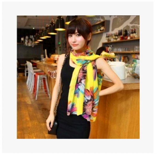 160 38cm Sunflower Yellow Fashion Scarf
