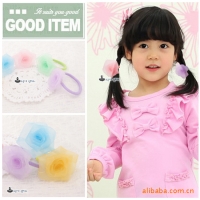 Gauzy Effect Rose Flower Hair Elastic Band