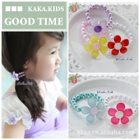 Bright Flower Hair Elastic Pearl Band