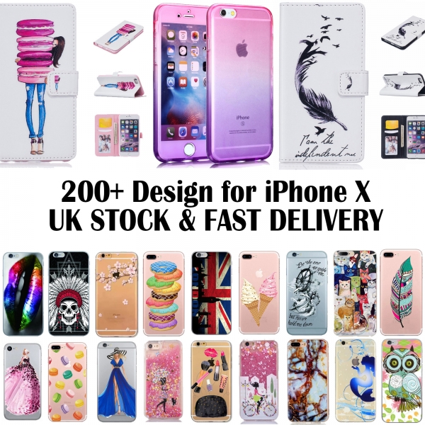 iPhone X 10 Liquid Glitter Hard Phone Case Silicone Soft Cover Clearance Offer