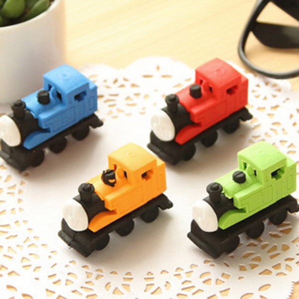 Train Locomotive Shaped Erasers Novelty Fun Kids Rubbers Party Gift Bag Fillers