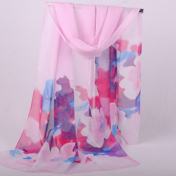 160 50cm Flowers Floral X199 Fashion Ladies Scarves Chiffon Scarf Womens Shawls