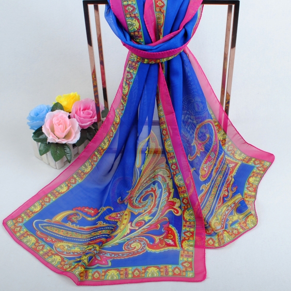 160 50cm Flowers Print Floral X229 Fashion Ladies Scarves Chiffon Scarf Womens Shawls