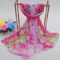 160 50cm Flowers Print Floral X256 Fashion Ladies Scarves Chiffon Scarf Womens Shawls