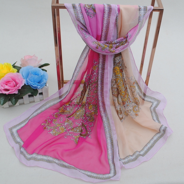 160 50cm Flowers Print Floral X260 Fashion Ladies Scarves Chiffon Scarf Womens Shawls