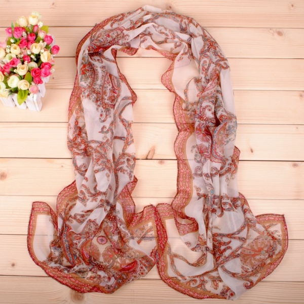 160 50cm Persia Style Flowers Print Floral X138 Fashion Ladies Scarves Chiffon Scarf Womens Shawls