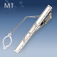 M1 Mens Metal Silver Gold Tie Clip