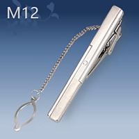 M12 Mens Metal Silver Gold Tie Clip