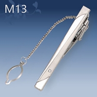 M13 Mens Metal Silver Gold Tie Clip