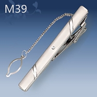 M39 Mens Metal Silver Gold Tie Clip