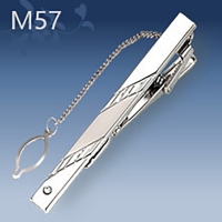 M57 Mens Metal Silver Gold Tie Clip