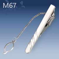 M67 Mens Metal Silver Gold Tie Clip