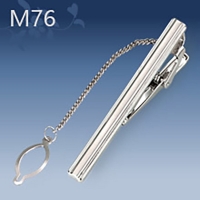 M76 Mens Metal Silver Gold Tie Clip