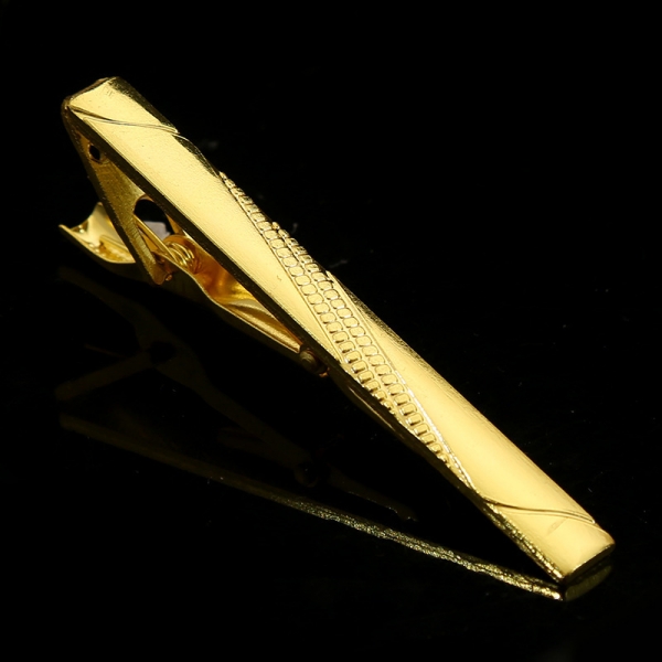 T4-2-002 Mens Metal Silver Gold Tie Clip