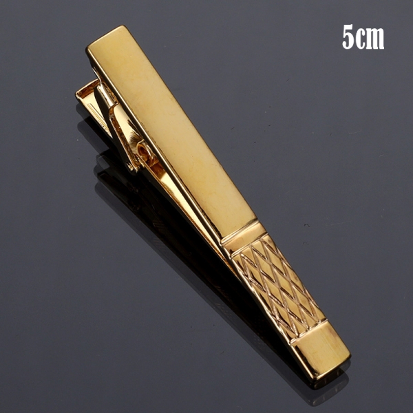 T6-4 Mens Metal Silver Gold Tie Clip